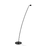 Торшер с изогнутой черной металлической стойкой и цилиндрическим плафоном Davide Groppi варинант исполнения - 8 | Loft Concept в Грозном