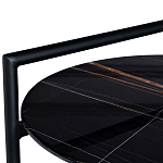 Стол журнальный круглый черный с полкой Inherence варинант исполнения - 2 | Loft Concept в Грозном