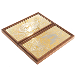 Нарды настольные из натурального камня лазурит и долерит Backgammon from Stone варинант исполнения - 7 | Loft Concept в Грозном