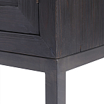 Тумба черная из дерева двухдверная Geometric Double Door Nightstand варинант исполнения - 3 | Loft Concept в Грозном