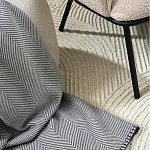 Плед из шерсти мериноса серого цвета 130×180 см Gray Waves варинант исполнения - 5 | Loft Concept в Грозном