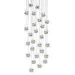 Люстра каскадня с 27-ю прозрачными шарообразными подвесами Bubbles Bocci варинант исполнения - 1 | Loft Concept в Грозном