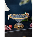 Чаша стеклянная с фигурками разноцветных попугаев на ободке 41 Eden Garden варинант исполнения - 2 | Loft Concept в Грозном