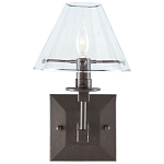 Бра с прозрачным стеклянным абажуром в форме конуса Bartolomeo Bronze варинант исполнения - 2 | Loft Concept в Грозном