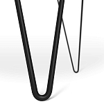 Стол журнальный с круглой столешницей из стекла на 3-х черных ножках Beige Marble варинант исполнения - 6 | Loft Concept в Грозном