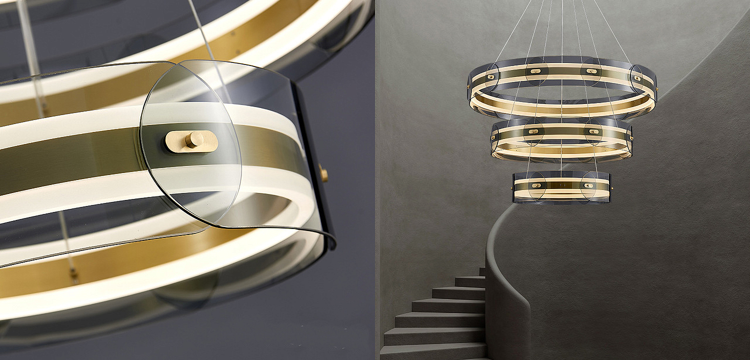 Люстра Gold 3 ring horizontal chandelier Люстра Gold 3 ring horizontal chandelier - Loft-Concept в Грозном