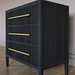 Комод Primo с 3 выдвижными ящиками Черный дуб варинант исполнения - 2 | Loft Concept в Грозном