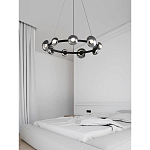 Люстра подвесная светодиодная в форме кольца Gray Ring Chandelier варинант исполнения - 1 | Loft Concept в Грозном