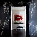 Обои ручная роспись Bamboo Special Colourway on Pitch dyed silk варинант исполнения - 1 | Loft Concept в Грозном