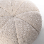 Круглый мягкий пуф с обивкой букле Gabrielle White Boucle Pouf варинант исполнения - 2 | Loft Concept в Грозном