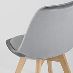 Стул с мягким велюровым сиденьем Arvika Grey варинант исполнения - 6 | Loft Concept в Грозном