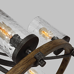 Люстра с цилиндрическим плафонами из толстого волнистого стекла в индустриальном стиле Feiss варинант исполнения - 9 | Loft Concept в Грозном