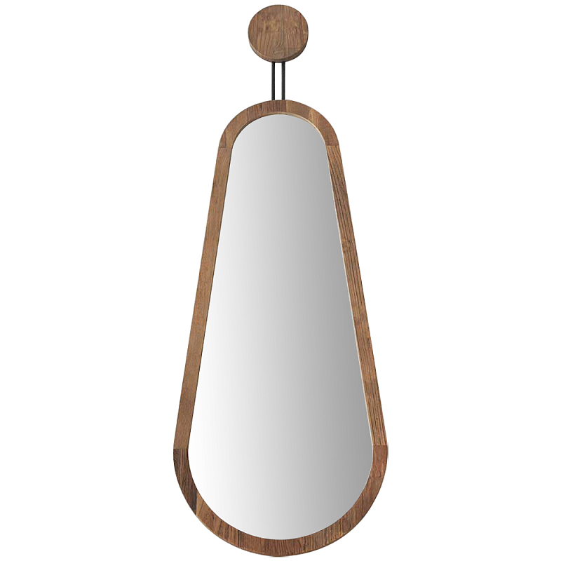 Зеркало в деревянной раме Pear Wooden Mirror Коричневый Черный Зеркало в деревянной раме Pear Wooden Mirror Коричневый Черный в Грозном | Loft Concept
