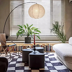 Дизайнерский журнальный стол чёрный изогнутой формы Alefy варинант исполнения - 2 | Loft Concept в Грозном