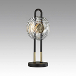 Настольная лампа с черным основанием и золотистым декором Bruno варинант исполнения - 3 | Loft Concept в Грозном