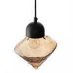 Подвесной светильник с янтарным рельефным плафоном Lamp with Frozen Glass Effect варинант исполнения - 3 | Loft Concept в Грозном