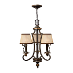Люстра бронзового цвета с бежевыми абажурами из органзы в классическом стиле Hinkley варинант исполнения - 14 | Loft Concept в Грозном
