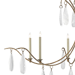 Люстра с прозрачными каплевидными подвесками Elegant Thin Chandelier варинант исполнения - 1 | Loft Concept в Грозном