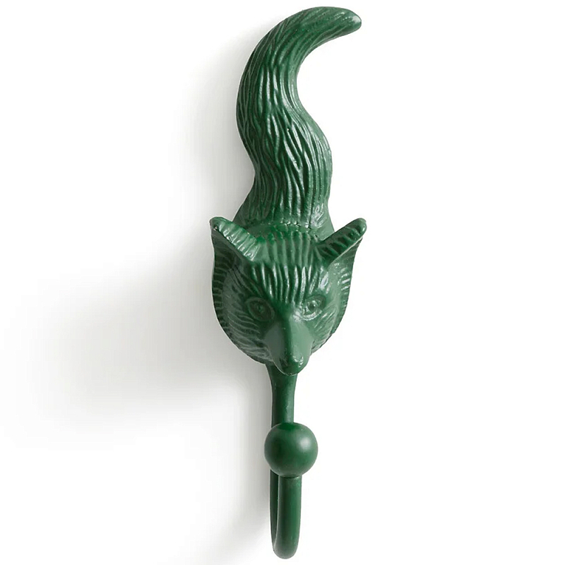 Настенный крючок лиса Fox Wall Hook Green Зеленый Настенный крючок лиса Fox Wall Hook Green Зеленый в Грозном | Loft Concept