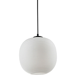 Подвесной светильник со стеклянным рельефным плафоном белый Perforated Glass 25 варинант исполнения - 1 | Loft Concept в Грозном