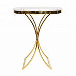 Кофейный столик на подстолье золотого цвета Noelle варинант исполнения - 2 | Loft Concept в Грозном