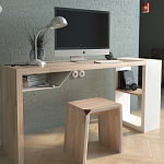 Письменный стол прямоугольный с полочкой под столешницей EcoComb варинант исполнения - 2 | Loft Concept в Грозном