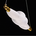 Люстра горизонтальная с волнистым белым плафоном Golden Swirl варинант исполнения - 8 | Loft Concept в Грозном