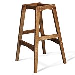 Барный стул со спинкой на 4-х деревянных ножках Коричневый Велюр Vendramin Chair  варинант исполнения - 6 | Loft Concept в Грозном