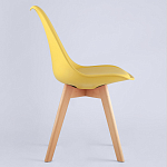 Стул с основой из пластика и мягким сиденьем Arvika Yellow варинант исполнения - 3 | Loft Concept в Грозном