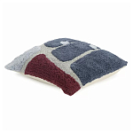 Чехол на подушку с рисунком серо-синего цвета Elan Textured варинант исполнения - 1 | Loft Concept в Грозном