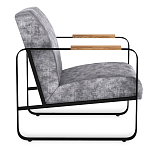 Кресло серый велюр с жесткими подлокотниками на полозьях Ashton варинант исполнения - 2 | Loft Concept в Грозном