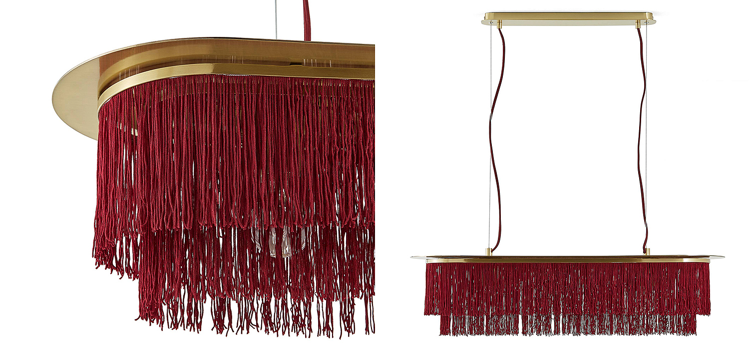Люстра Houtique Linear Chandelier Burgundy Люстра Houtique Linear Chandelier Burgundy - Loft-Concept в Грозном