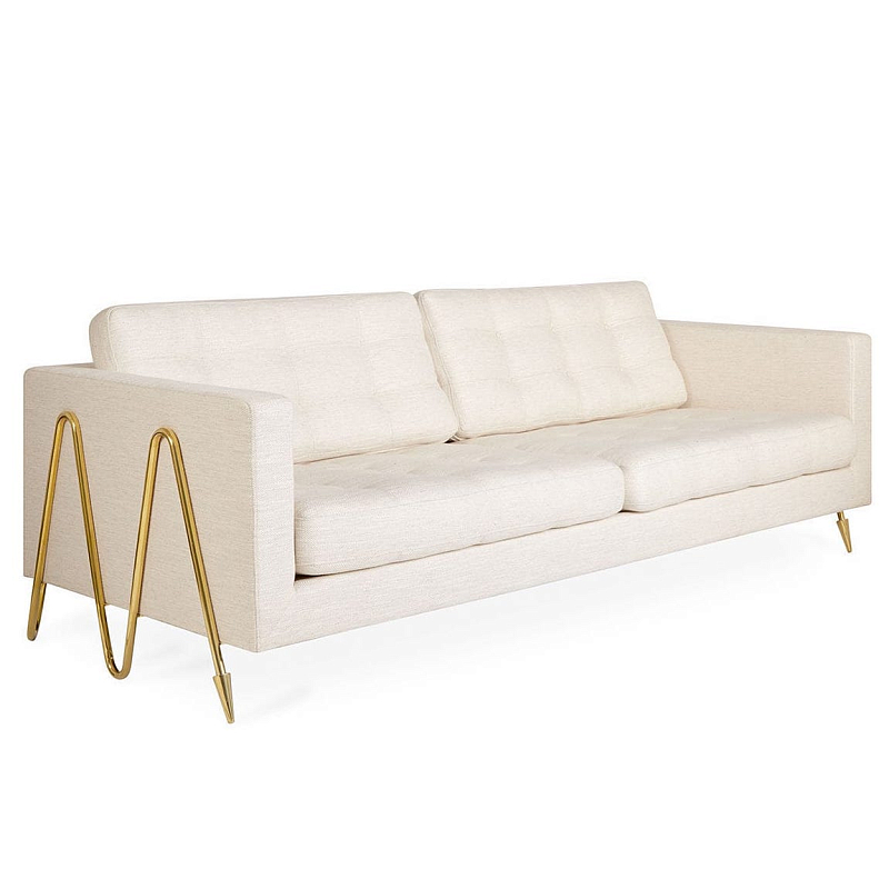 Диван Jonathan Adler Maxime Sofa Молочный Латунь Диван Jonathan Adler Maxime Sofa Молочный Латунь в Грозном | Loft Concept