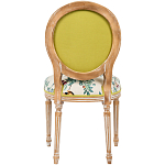 Стул из массива бука бежевый с изображением птиц в саду Beige Green Chinoiserie Blue Bird Chair варинант исполнения - 2 | Loft Concept в Грозном