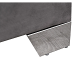 Кровать двуспальная серая с высоким мягким изголовьем Heart of the Bedroom варинант исполнения - 3 | Loft Concept в Грозном