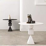 Дизайнерский журнальный стол белый в форме геометрических фигур Cydogic варинант исполнения - 3 | Loft Concept в Грозном