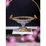 Чаша из прозрачного стекла с бронзовым ободком и фигурками бабочек Eden Garden варинант исполнения - 2 | Loft Concept в Грозном