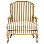 Кресло в полоску в стиле прованс Yvon French Seating Armchair варинант исполнения - 2 | Loft Concept в Грозном