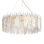 Люстра круглая с прозрачными стержнями разной длины Textured Glass Chandelier варинант исполнения - 1 | Loft Concept в Грозном