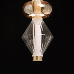 Подвесной светильник с вертикальной композицией из прозрачных и янтарных стеклянных шаров и ромбов Gabriel Scott Luna варинант исполнения - 18 | Loft Concept в Грозном