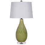Настольная лампа зеленая грушевидной формы Rich Green Glaze варинант исполнения - 3 | Loft Concept в Грозном