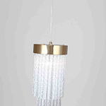 Подвесной светильник с прозрачными стеклянными подвесками и металлическим основанием Nembus варинант исполнения - 2 | Loft Concept в Грозном