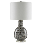 Настольная лампа с корпусом в форме амфоры и тканевым абажуром Warmth of Light варинант исполнения - 3 | Loft Concept в Грозном