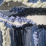 Современное ткачество гобелен в синих оттенках Blue Undine II варинант исполнения - 3 | Loft Concept в Грозном