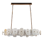 Подвесной светильник с фигурными элементами из белого алебастра Cryptocrystalline Stone варинант исполнения - 3 | Loft Concept в Грозном