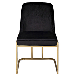 Стул обеденный велюровый черный с золотым каркасом Nobility варинант исполнения - 1 | Loft Concept в Грозном