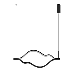 Подвесной светильник волнообразный изогнутый черного цвета 4000К Spiral Lighting варинант исполнения - 2 | Loft Concept в Грозном