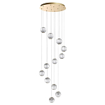 Люстра каскадная с прозрачными шарообразными плафонами Crystal Globule варинант исполнения - 6 | Loft Concept в Грозном
