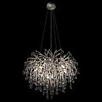 Люстра подвесная с прозрачными стеклянными подвесками в форме капель Диаметр 60 см Droplet Chandelier варинант исполнения - 13 | Loft Concept в Грозном