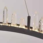 Люстра с двумя кольцами черного цвета с хрустальными элементами QUARTZ CRYSTAL варинант исполнения - 9 | Loft Concept в Грозном